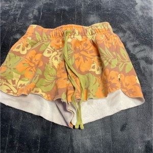 small flower colored shorts